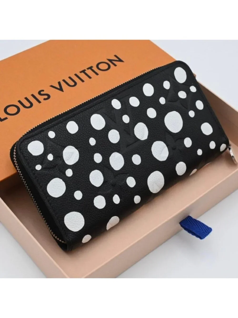 Louis Vuitton Yayoi Kusama Zippy Wallet Empreinte Black